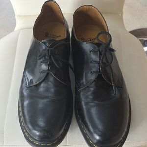 Dr. Martens Black Leather Derby Shoes